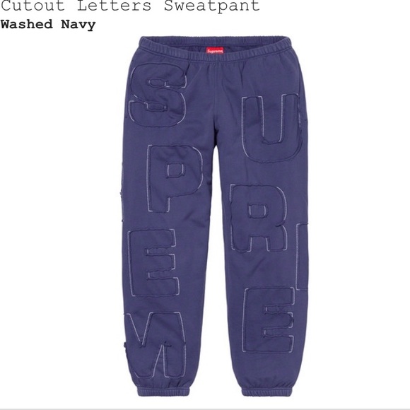 Supreme Cutout Letters Sweatpants 2024 www.alhudapk